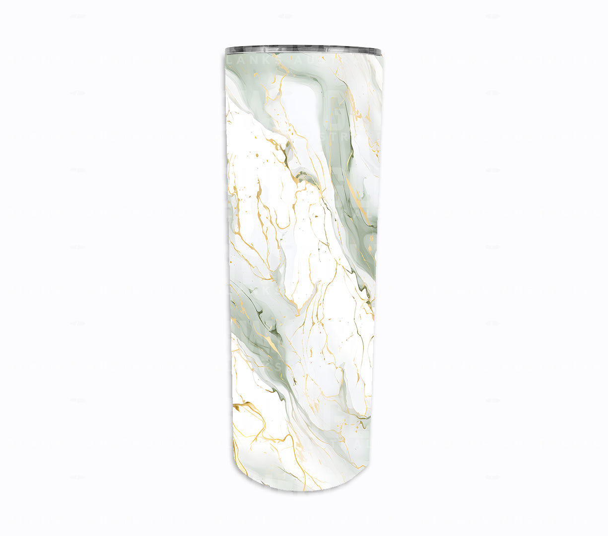 Green & White Marble #7 - Digital Download - 20oz Skinny Straight Tumbler Wrap
