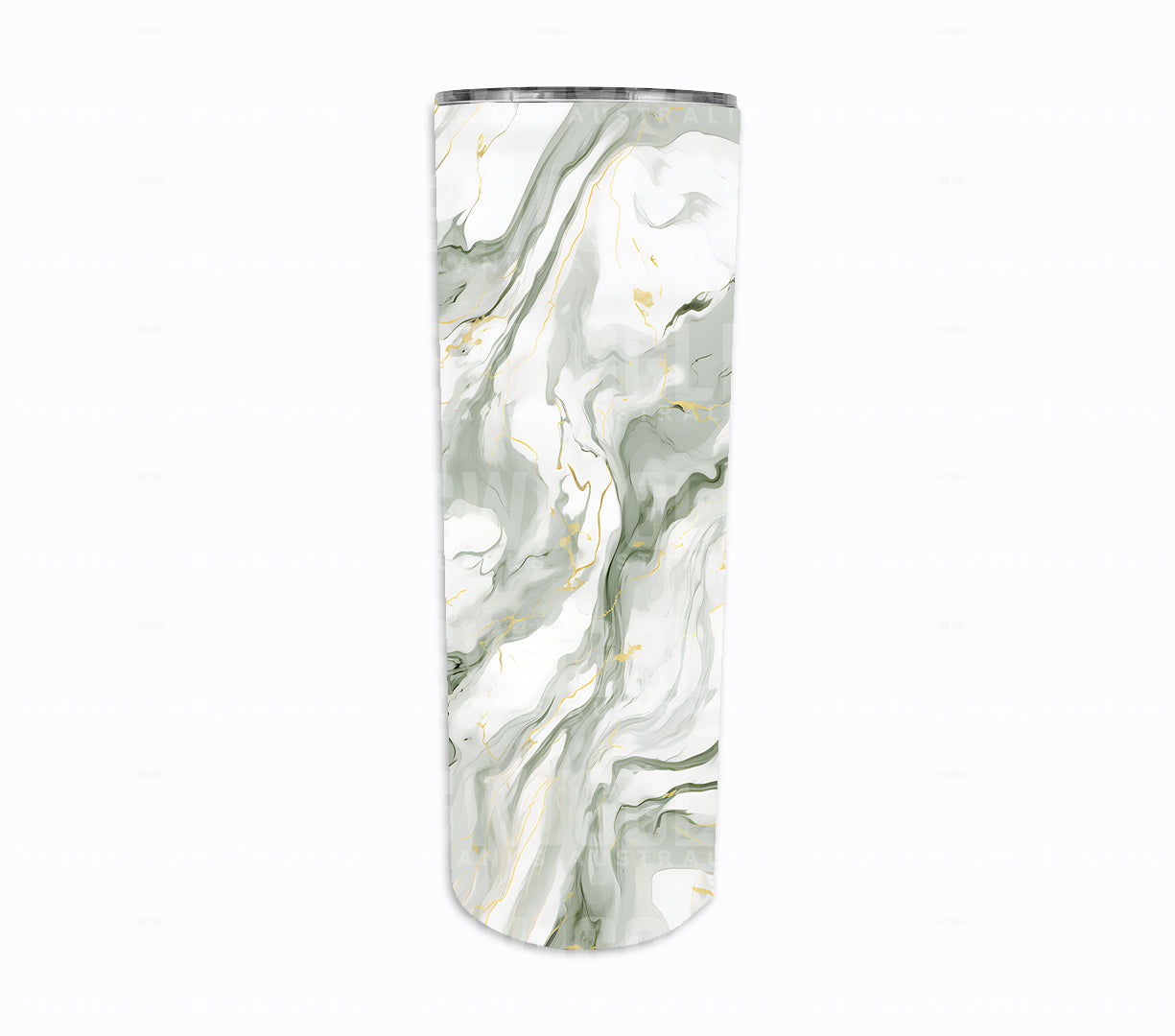Green & White Marble #8 - Digital Download - 20oz Skinny Straight Tumbler Wrap