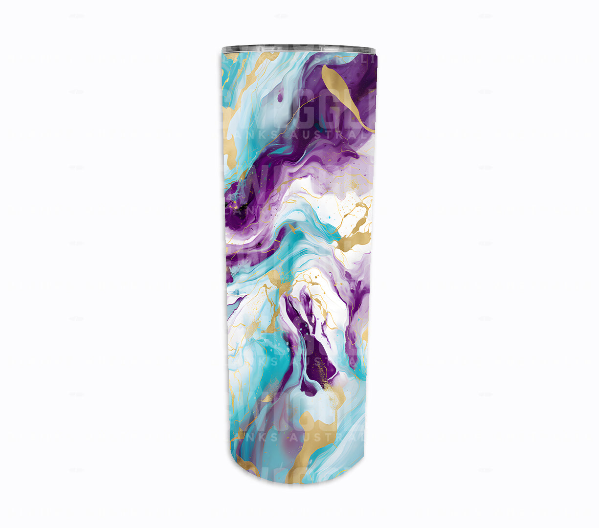Purple & Blue Marble #9 - Digital Download - 20oz Skinny Straight Tumbler Wrap