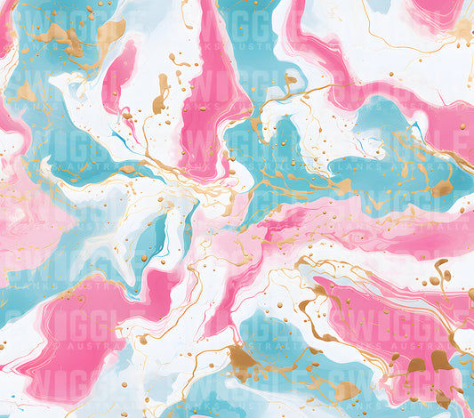 Pink & Blue Marble #1 - Digital Download - 20oz Skinny Straight Tumbler Wrap