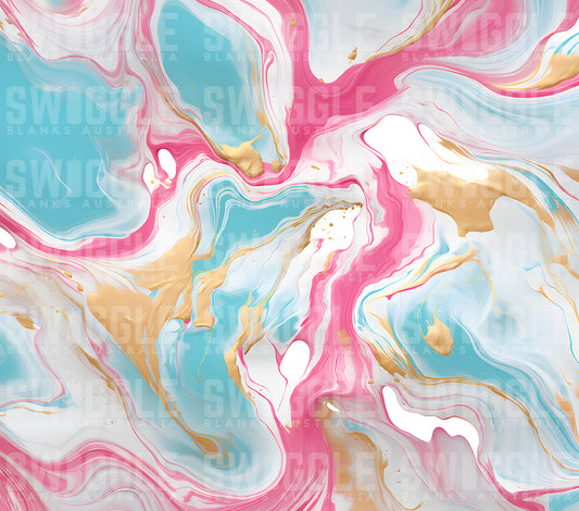 Pink & Blue Marble #2 - Digital Download - 20oz Skinny Straight Tumbler Wrap