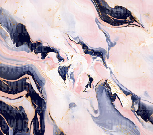 Navy & Pink Marble #20 - Digital Download - 20oz Skinny Straight Tumbler Wrap