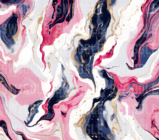 Navy & Pink Marble #23 - Digital Download - 20oz Skinny Straight Tumbler Wrap