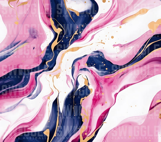 Navy & Pink Marble #24 - Digital Download - 20oz Skinny Straight Tumbler Wrap