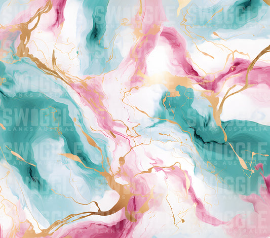 Pink & Blue Marble #3 - Digital Download - 20oz Skinny Straight Tumbler Wrap