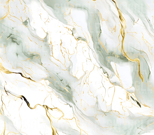 Green & White Marble #7 - Digital Download - 20oz Skinny Straight Tumbler Wrap