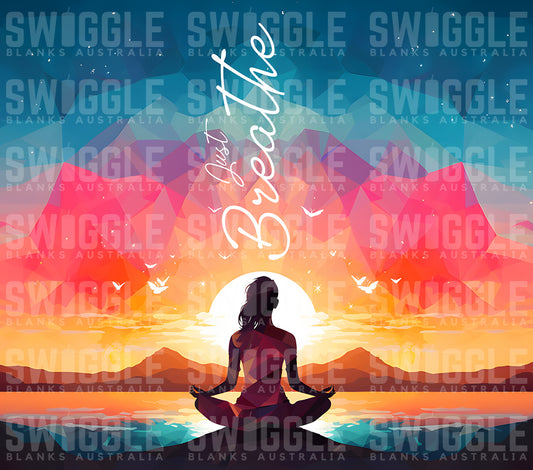 Yoga Breathe Quote Bundle - Digital Download - 20oz Skinny Straight Tumbler Wrap