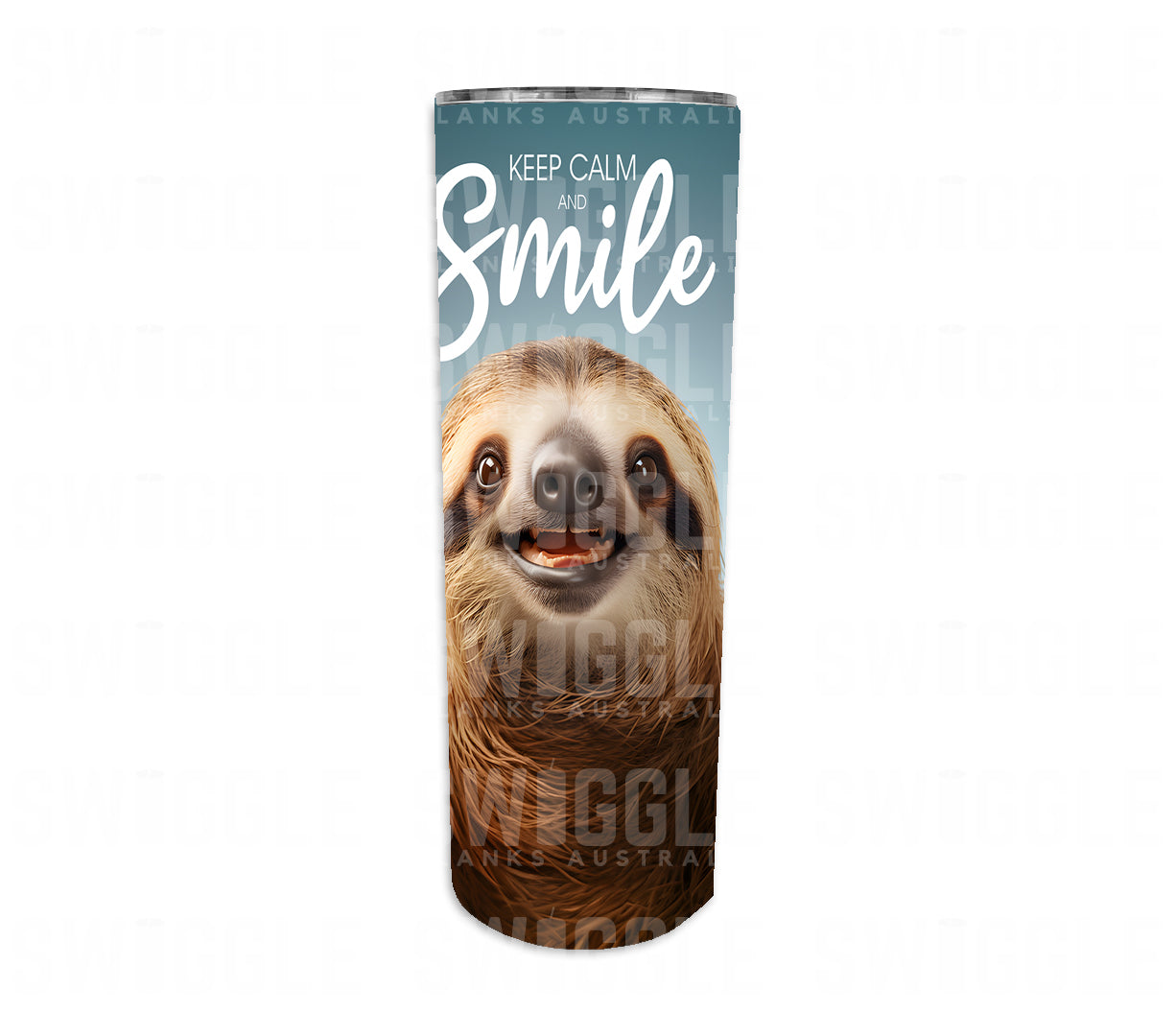 Smile Sloth Quote Bundle - Digital Download - 20oz Skinny Straight Tumbler Wrap