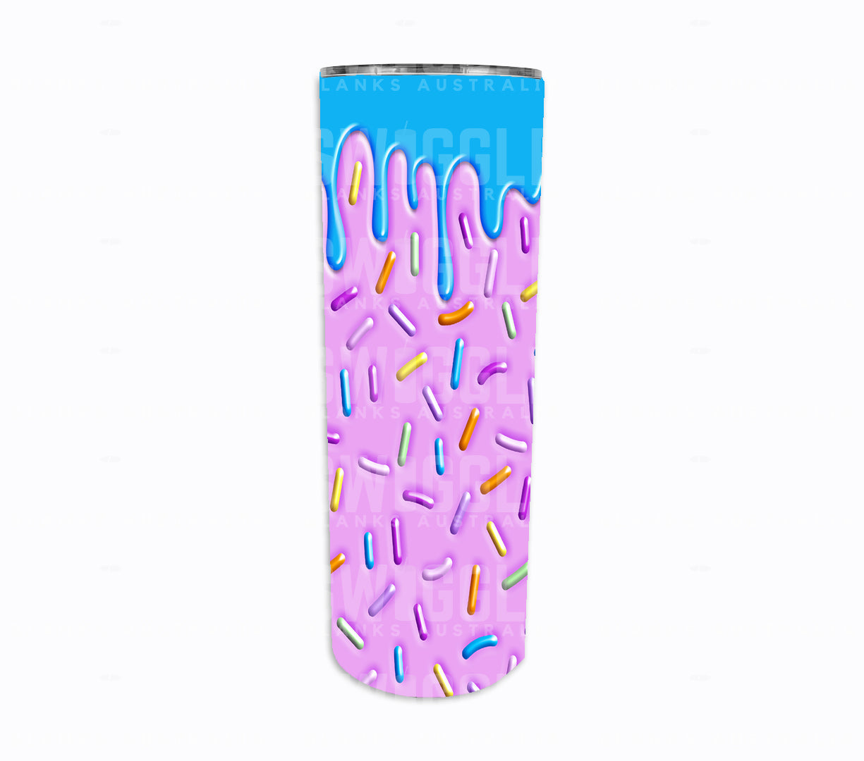 Sprinkle Drip Cake Pink/Blue - Digital Download - 20oz Skinny Straight Tumbler Wrap