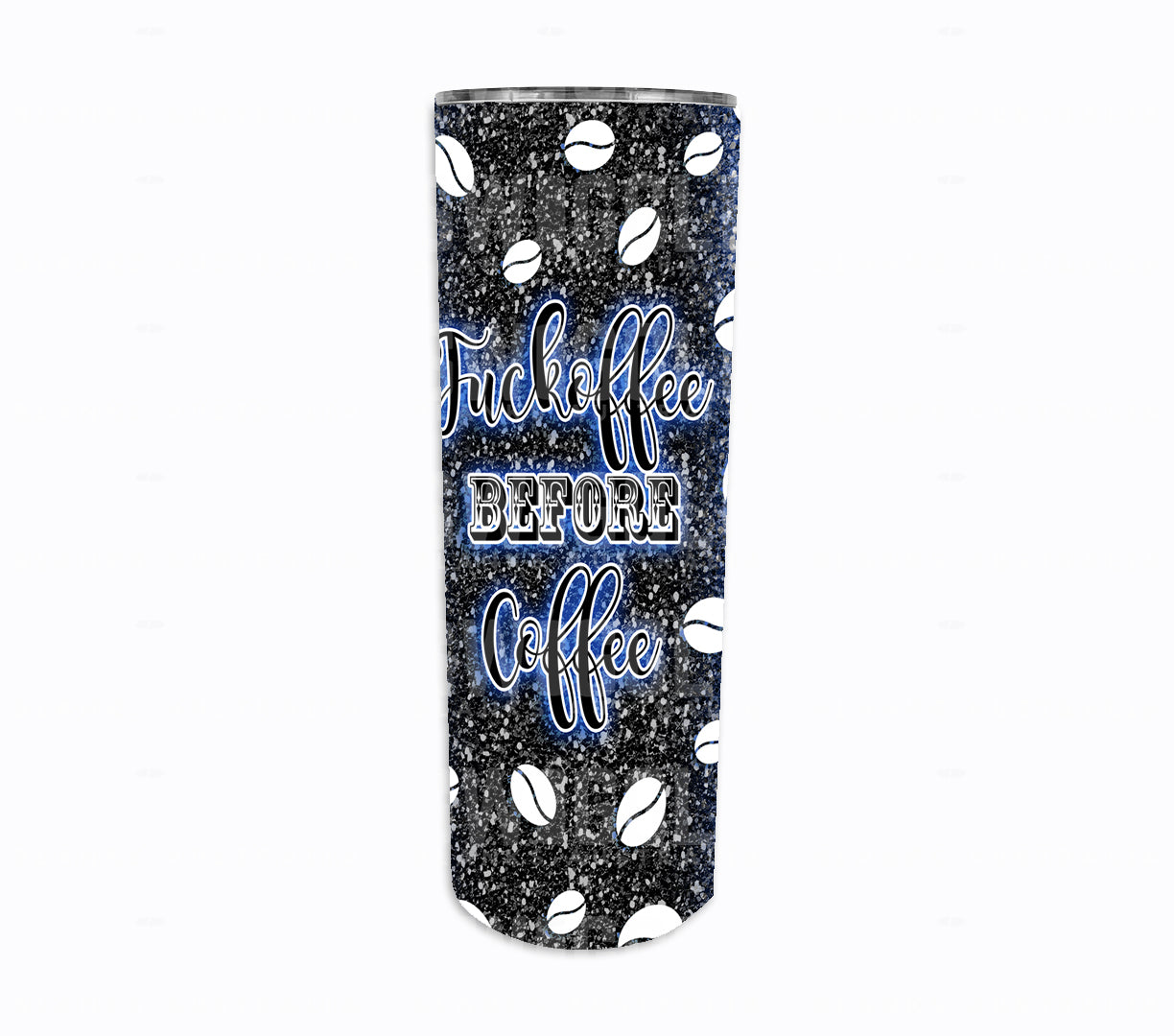 F*ckoffee Coffee Blue - Digital Download - 20oz Skinny Straight Tumbler Wrap