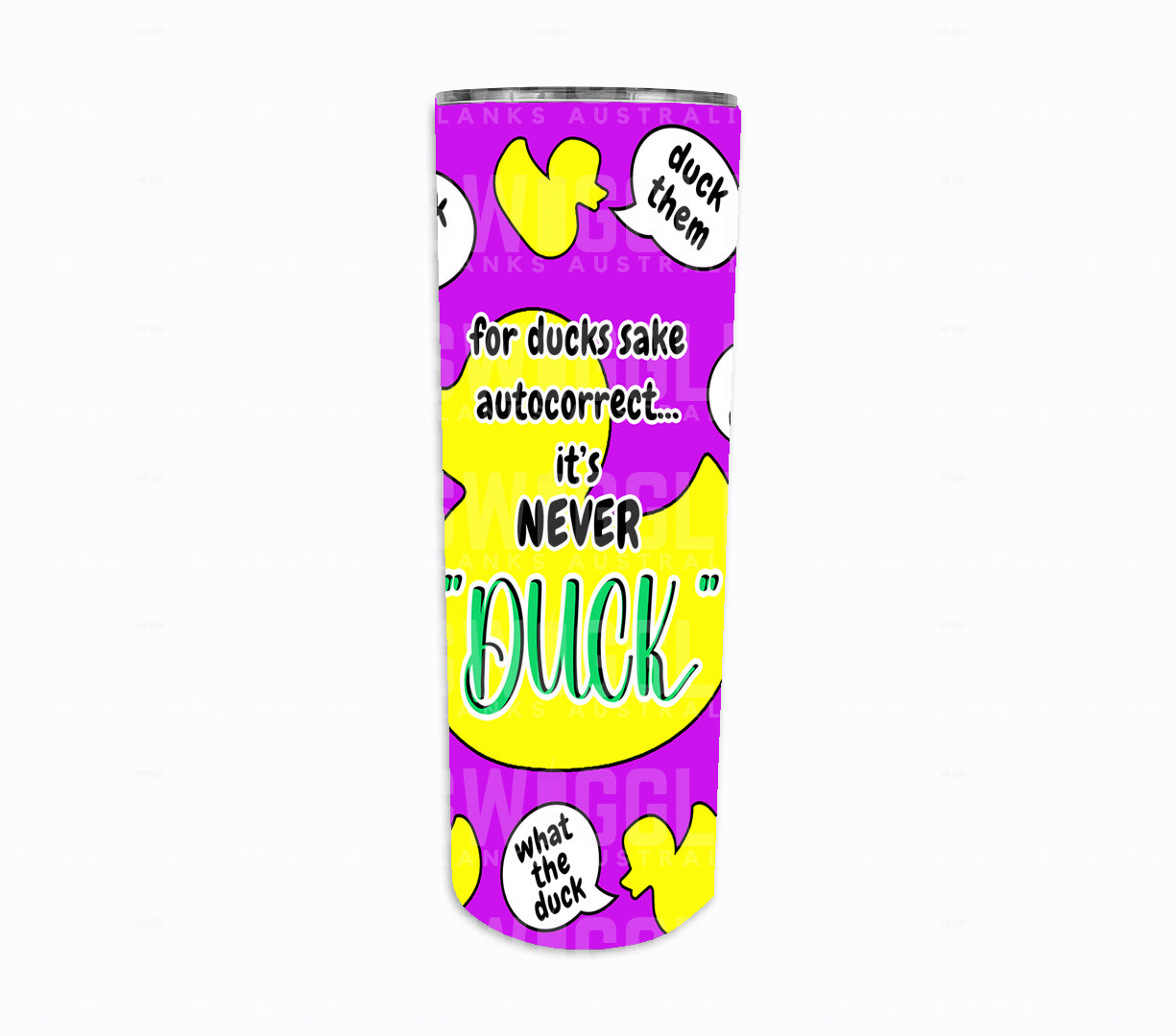 "Duck" Purple - Digital Download - 20oz Skinny Straight Tumbler Wrap