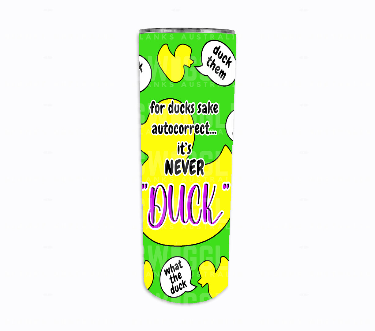 "Duck" Green - Digital Download - 20oz Skinny Straight Tumbler Wrap
