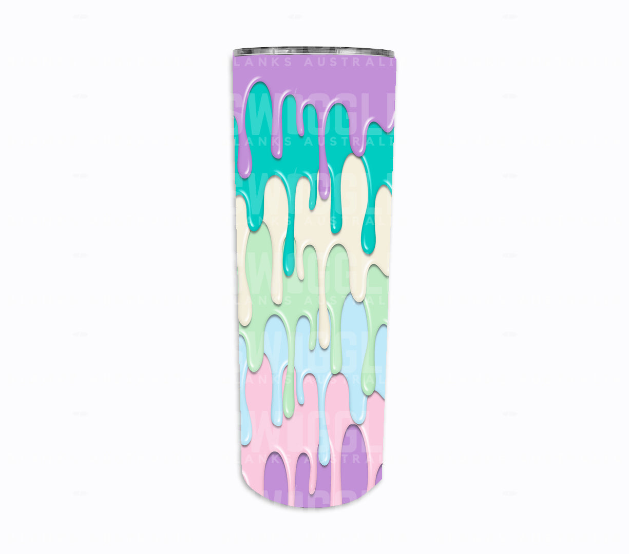 Rainbow Drips Lilac - Digital Download - 20oz Skinny Straight Tumbler Wrap