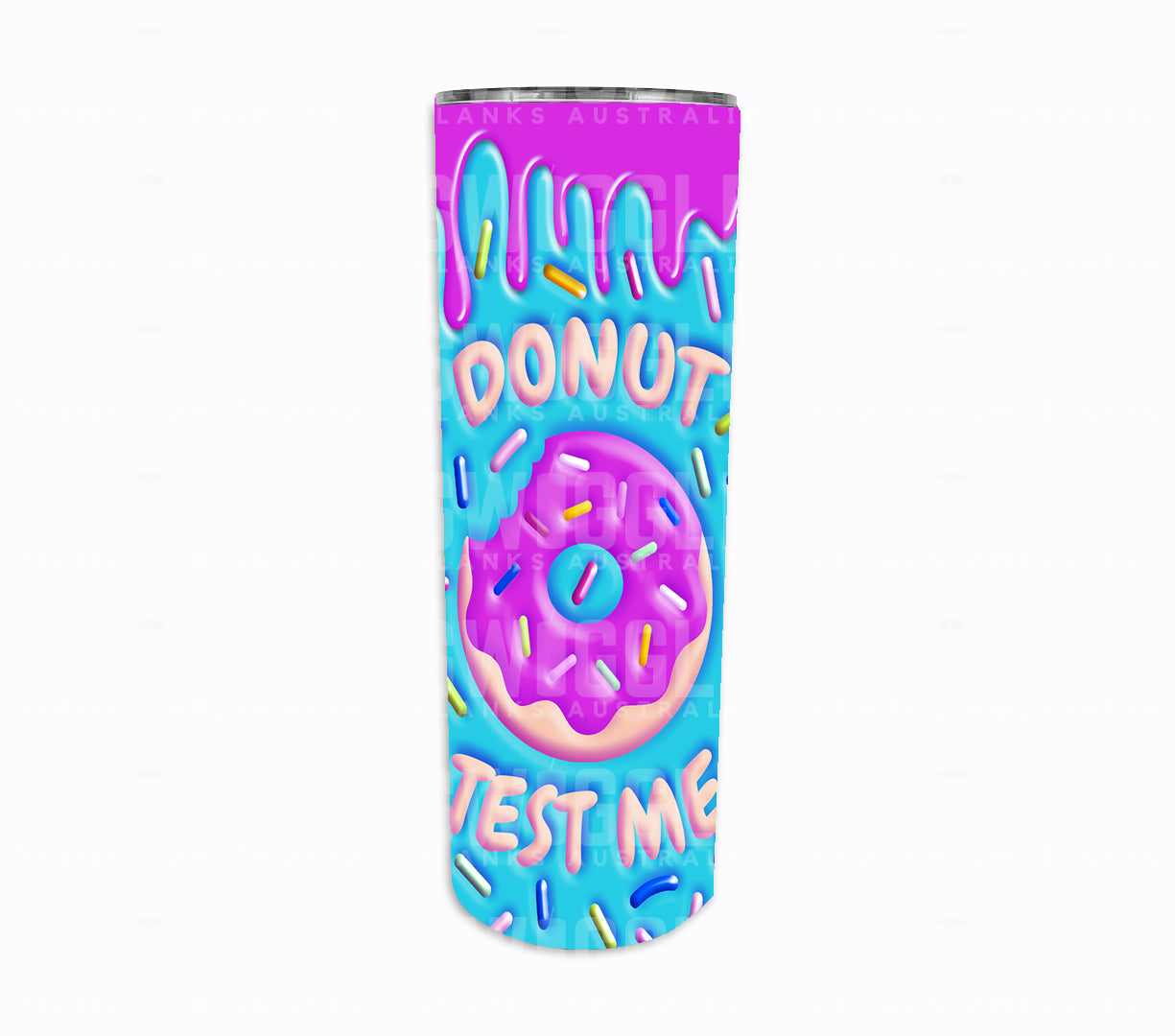 Donut Test Me - Digital Download - 20oz Skinny Straight Tumbler Wrap