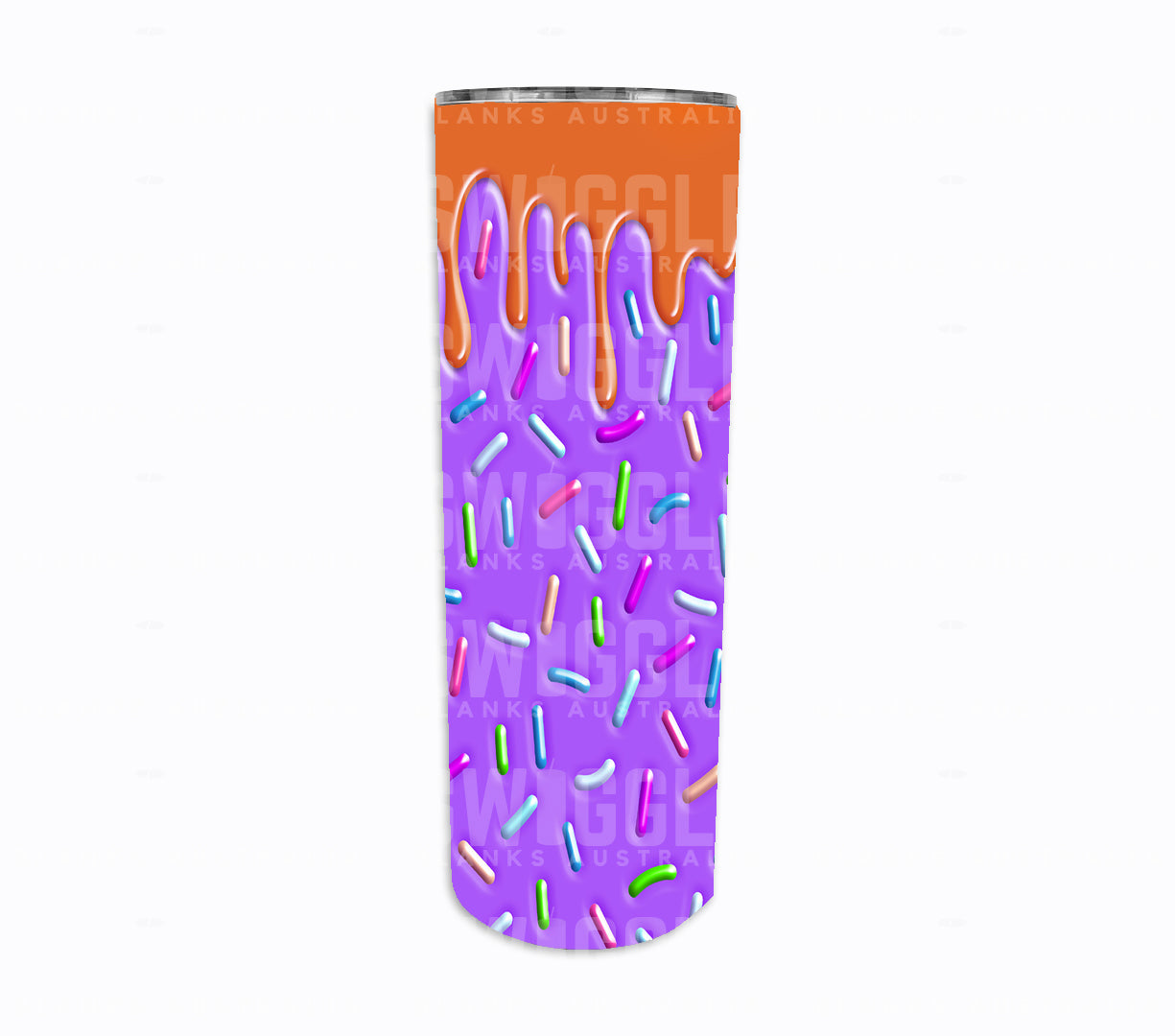 Sprinkle Drip Cake Purple - Digital Download - 20oz Skinny Straight Tumbler Wrap
