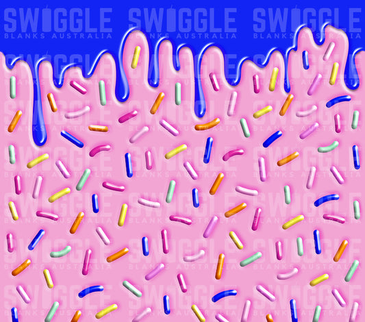 Sprinkle Drip Cake Pink - Digital Download - 20oz Skinny Straight Tumbler Wrap