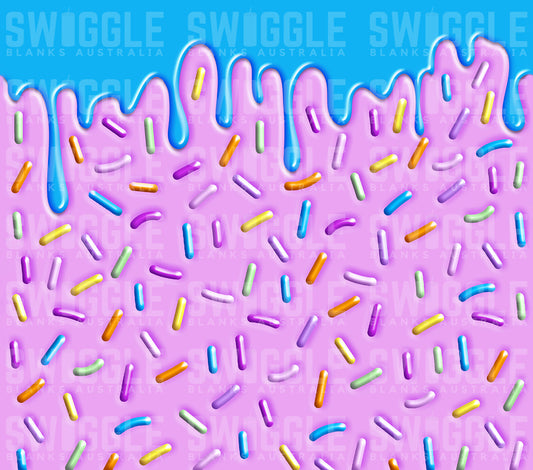 Sprinkle Drip Cake Pink/Blue - Digital Download - 20oz Skinny Straight Tumbler Wrap