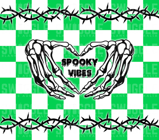 Spooky Vibes Green - Digital Download - 20oz Skinny Straight Tumbler Wrap