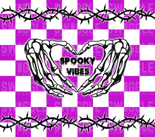Spooky Vibes Violet - Digital Download - 20oz Skinny Straight Tumbler Wrap