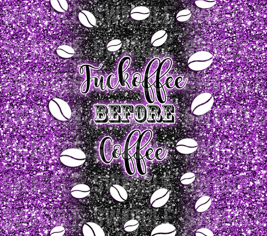 F*ckoffee Coffee Purple - Digital Download - 20oz Skinny Straight Tumbler Wrap