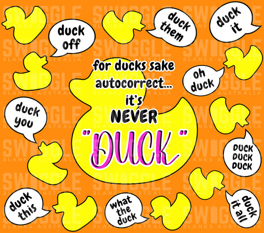 "Duck" Orange - Digital Download - 20oz Skinny Straight Tumbler Wrap