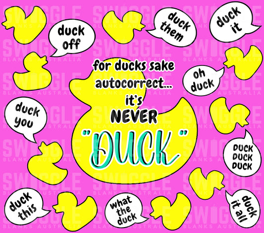 "Duck" Pink - Digital Download - 20oz Skinny Straight Tumbler Wrap