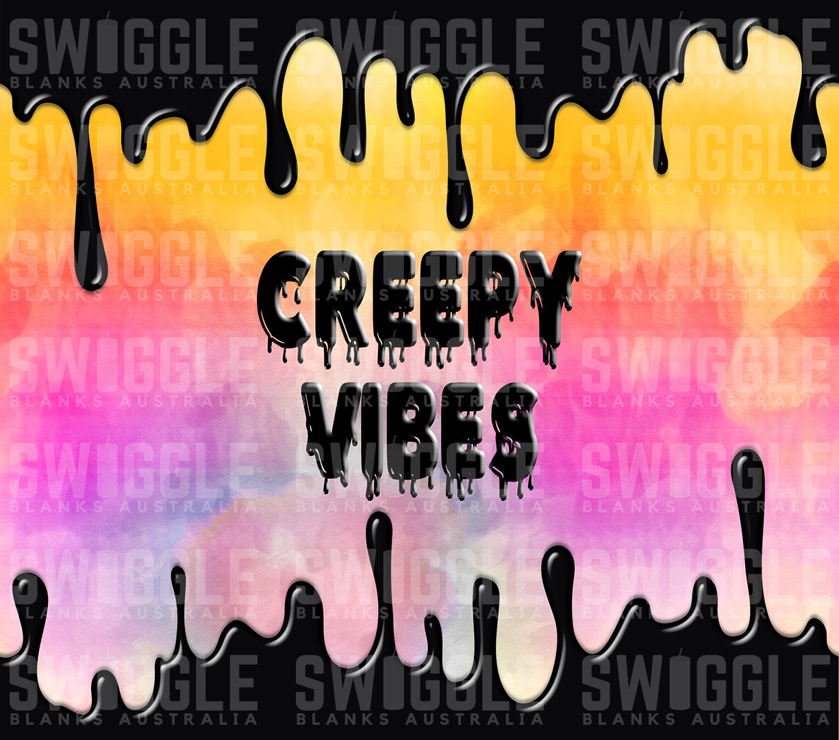 Creepy Vibes - Digital Download - 20oz Skinny Straight Tumbler Wrap