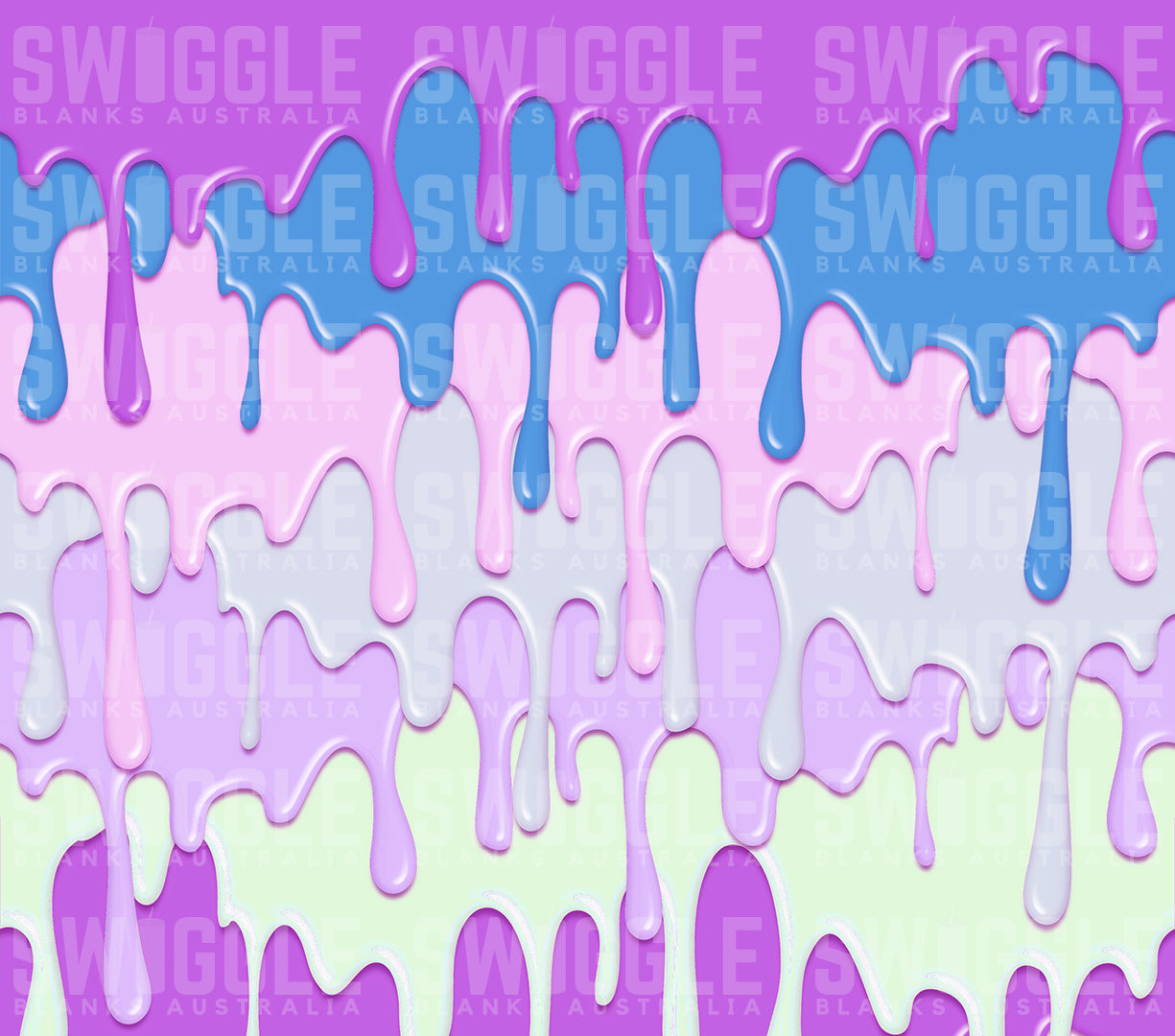 Rainbow Drips Purple - Digital Download - 20oz Skinny Straight Tumbler Wrap