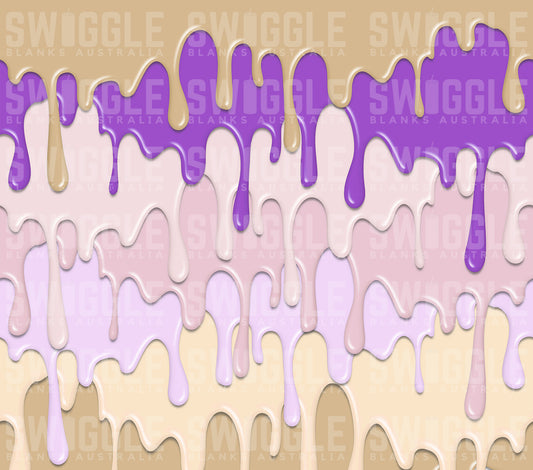 Rainbow Drips Cream - Digital Download - 20oz Skinny Straight Tumbler Wrap