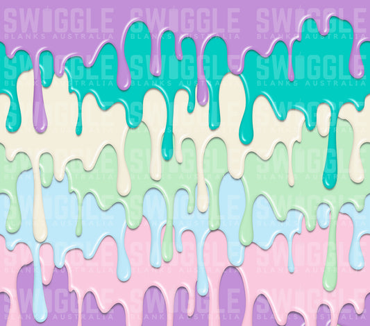Rainbow Drips Lilac - Digital Download - 20oz Skinny Straight Tumbler Wrap