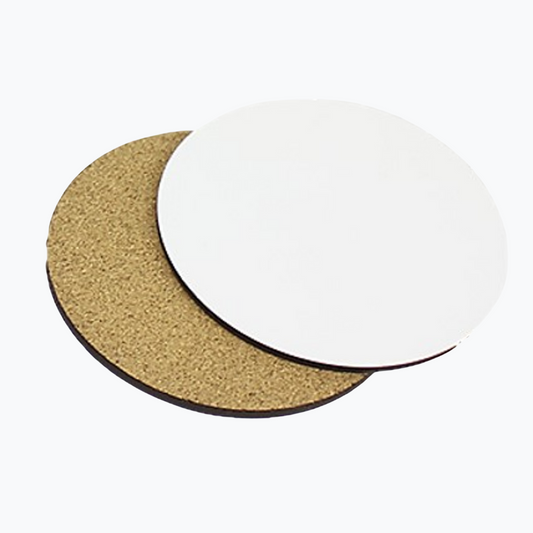 100mm Sublimation MDF Coaster with Cork Backing
