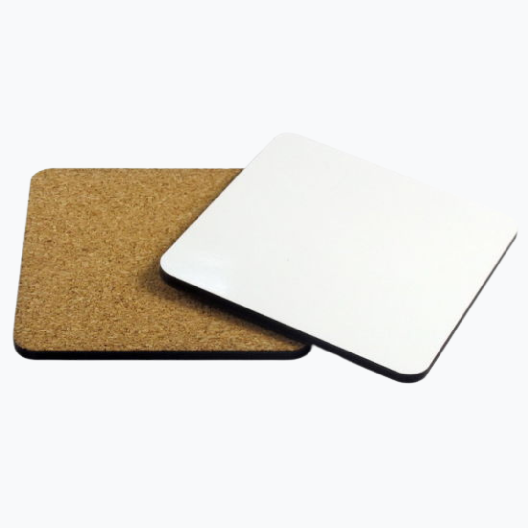 100mm Sublimation MDF Coaster with Cork Backing