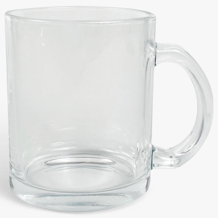 11oz Clear Glass Sublimation Mug In Foam Box Swiggle Blanks Australia