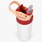 12oz Straight Kids Sublimation Drink Bottle With Flip Top Lid White Gloss
