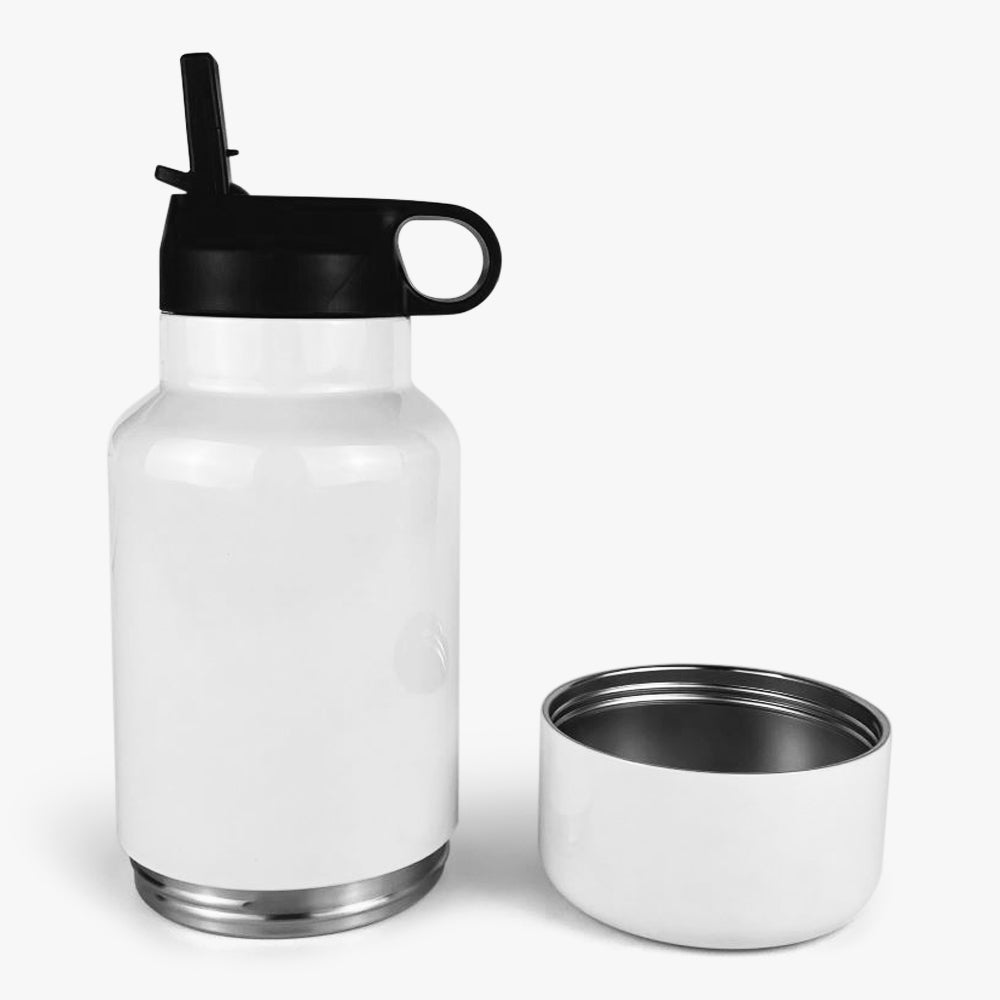 32oz Drink Bottle With 10oz Bowl White Gloss Sublimation